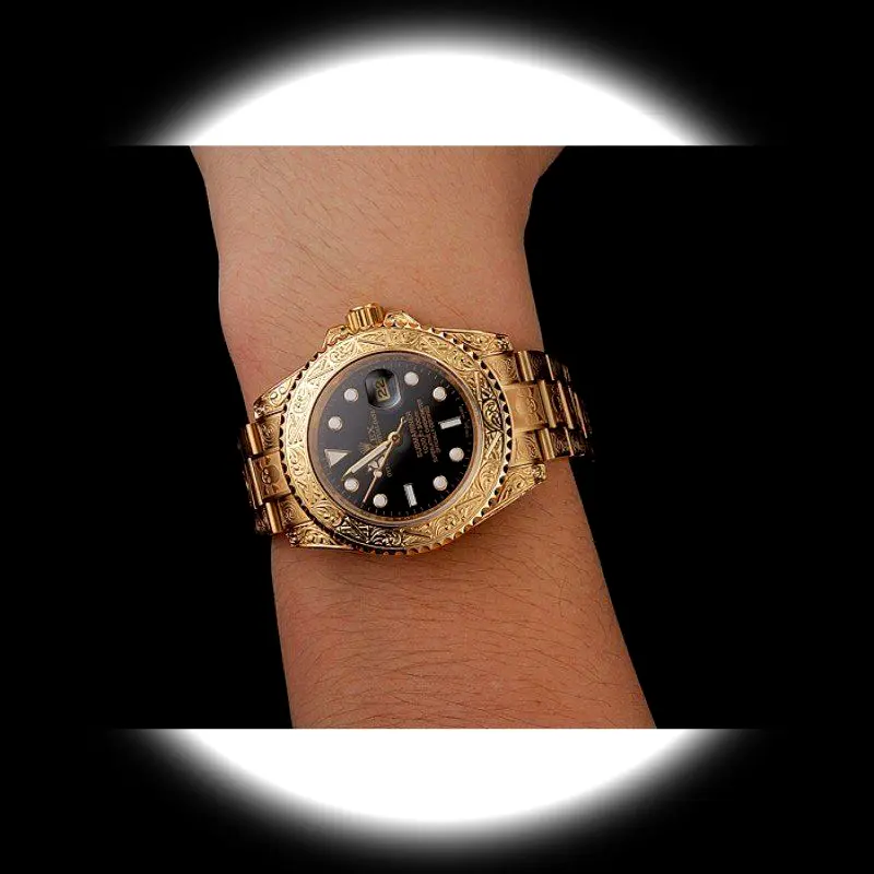 Submariner 1454071 Schweizer Klon Zifferblatt in schwarz — Schrägansicht