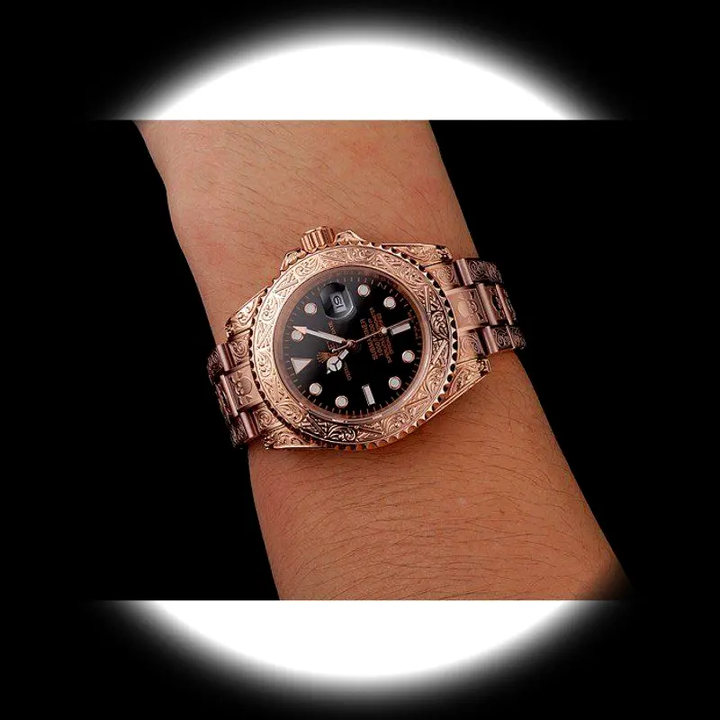 Submariner 1454086 1:1 Super Clone Zifferblatt in schwarz — Schrägansicht