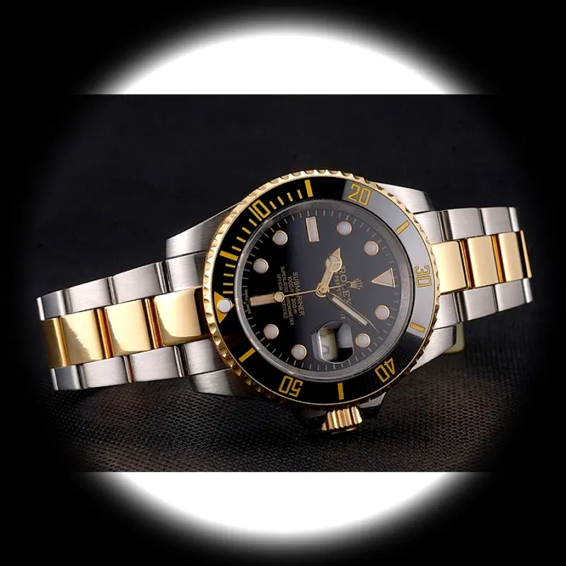 Submariner PR16233BG Super Clone Zifferblatt in schwarz — Gehäusebodendetail