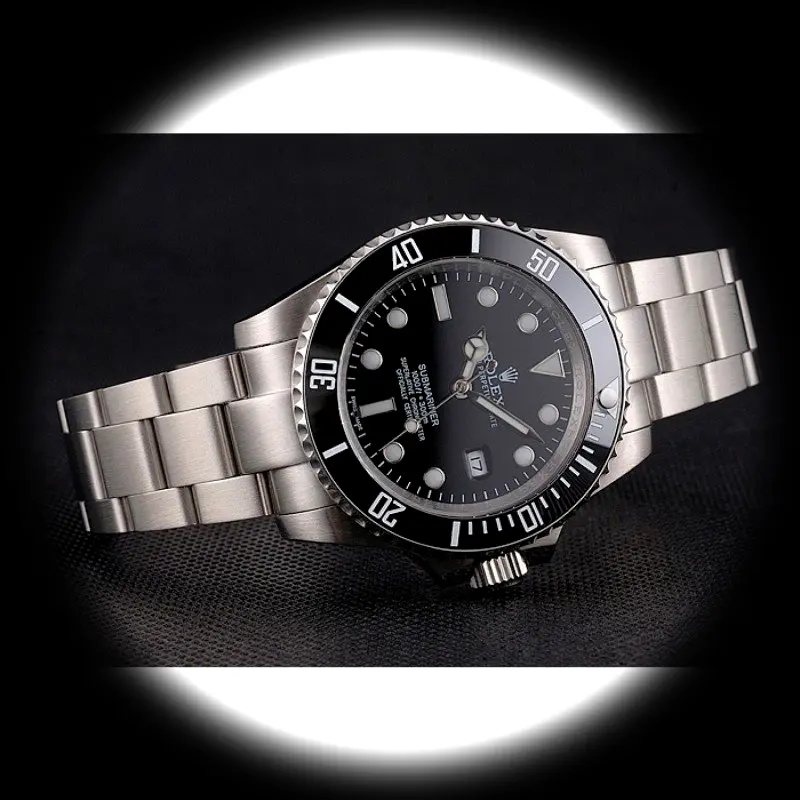 Rolex Submariner PR16233P Superclone Zifferblatt in schwarz — Gehäusebodendetail