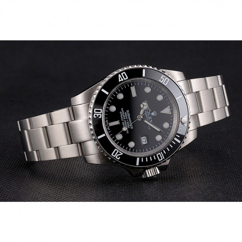 Rolex Submariner PR16233P Klon Zifferblatt in schwarz — Gehäusebodendetail