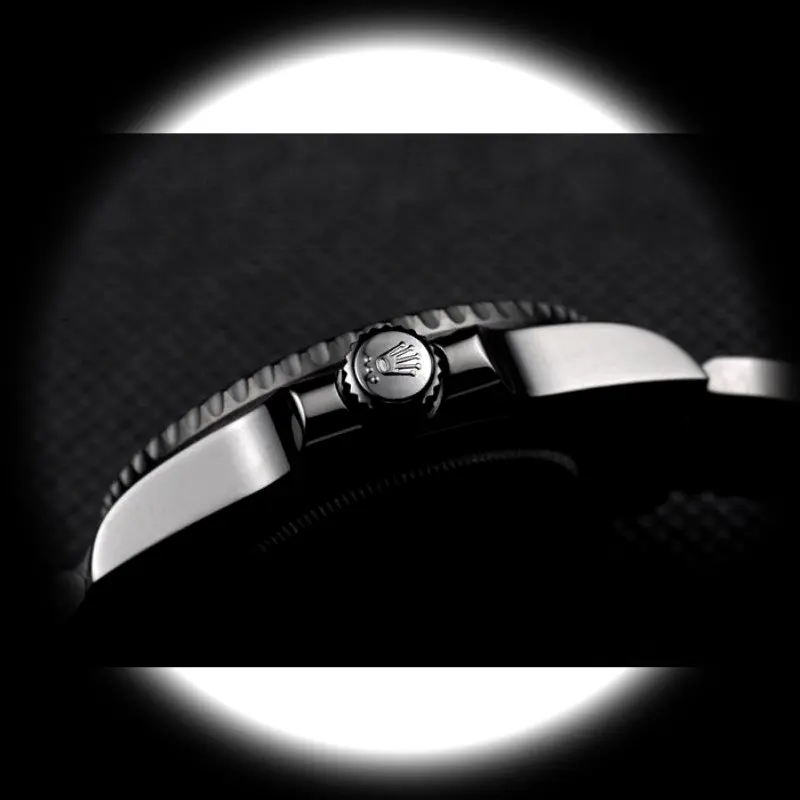 Submariner PRHUNTERPRO Schweizer Klon Zifferblatt in schwarz — Lünette-Makro