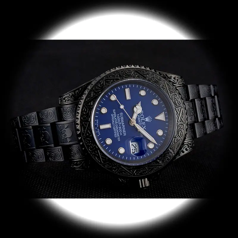 Submariner 1454084 Super Clone Zifferblatt in blau — Gehäusebodendetail