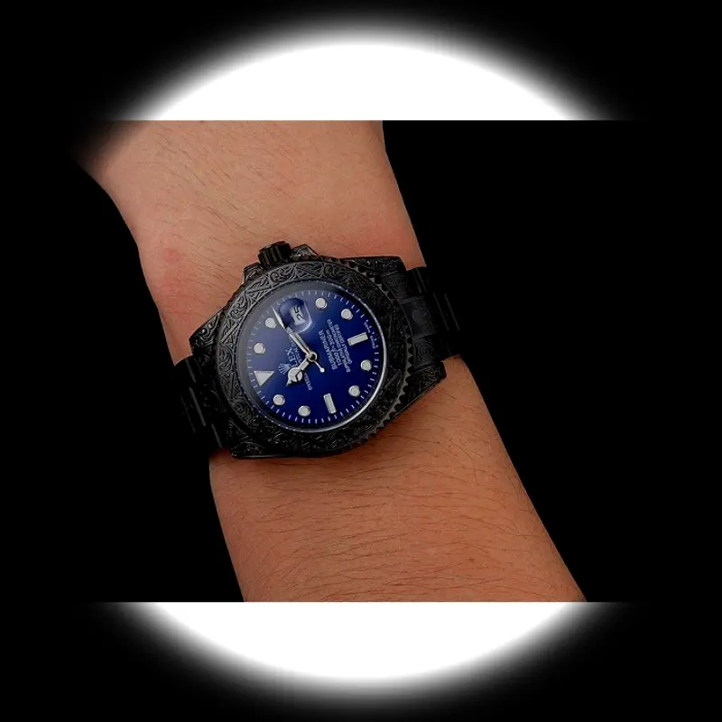 Submariner 1454084 Superclone Zifferblatt in blau — Schrägansicht
