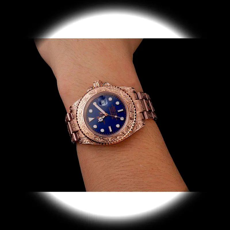 Rolex Submariner 1454085 Schweizer Klon Zifferblatt in blau — Schrägansicht