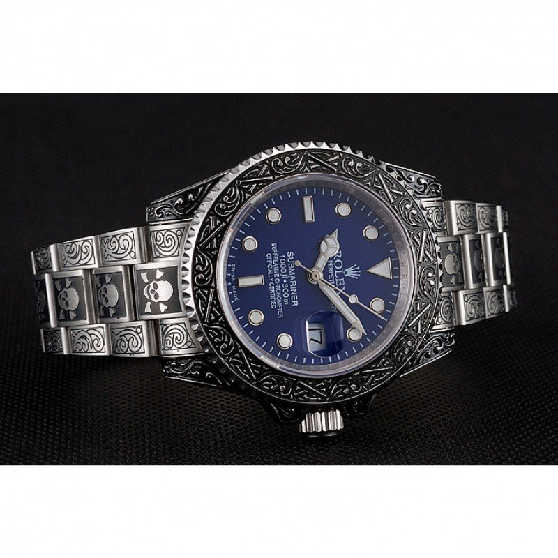 Submariner 1454091 Nachbau Zifferblatt in blau — Gehäusebodendetail