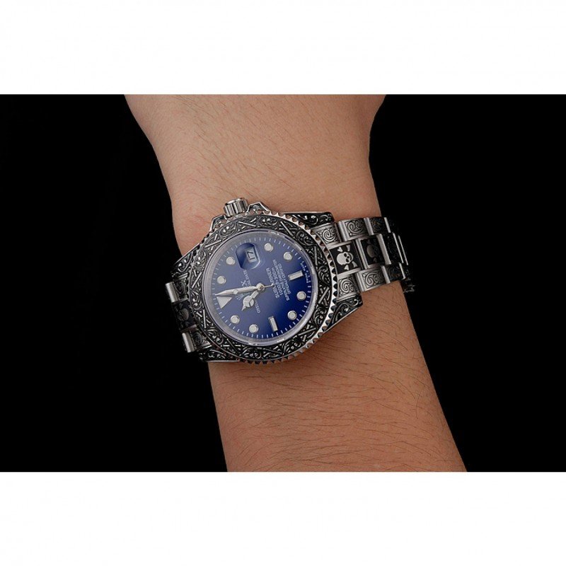 Submariner 1454091 Super Clone Replica Zifferblatt in blau — Schrägansicht