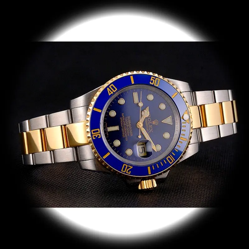 Rolex Submariner PR16233B Super Clone Zifferblatt in blau — Gehäusebodendetail