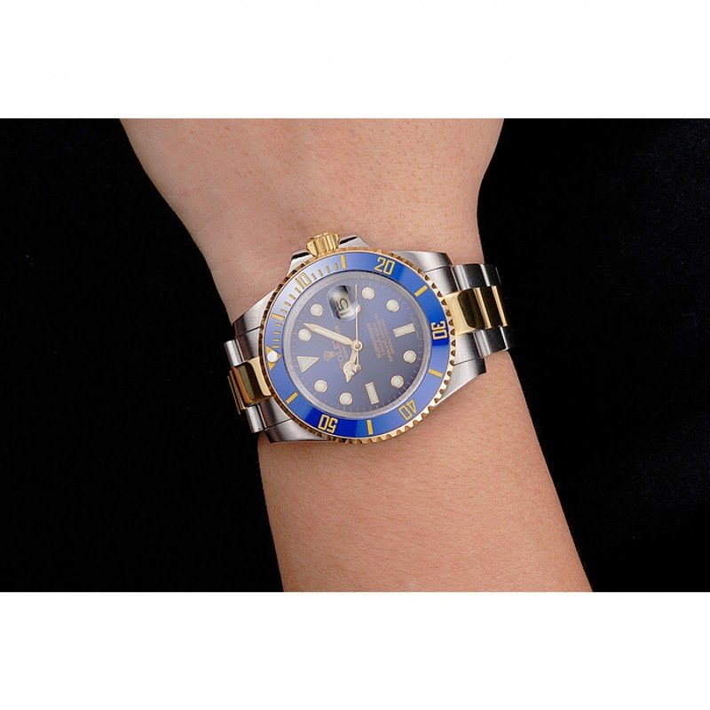 Rolex Submariner PR16233B Klon Zifferblatt in blau — Schrägansicht