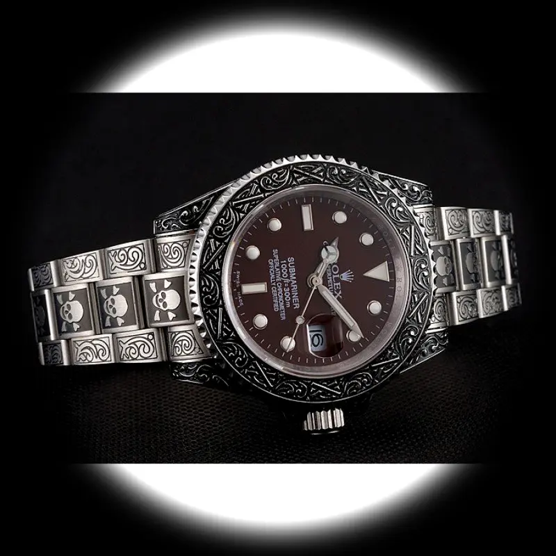 Rolex Submariner 1454078 1:1 Super Clone Zifferblatt in braun — Gehäusebodendetail