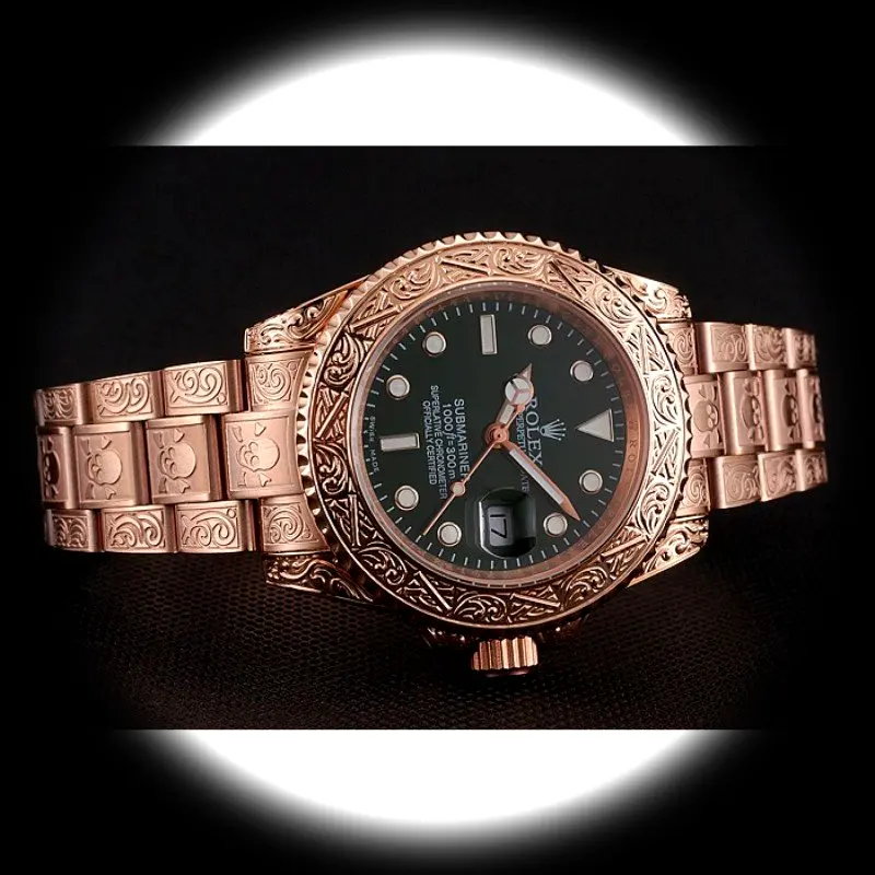 Rolex Submariner 1454074 Schweizer Replica Zifferblatt in grün — Gehäusebodendetail