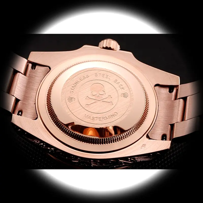 Submariner 1454074 Schweizer Klon Zifferblatt in grün — Lünette-Makro