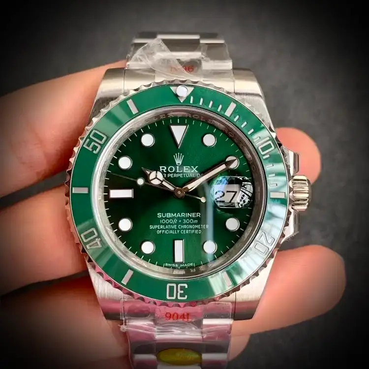 Rolex Submariner 116610LN Superclone 40mm — Zifferblatt-Nahaufnahme