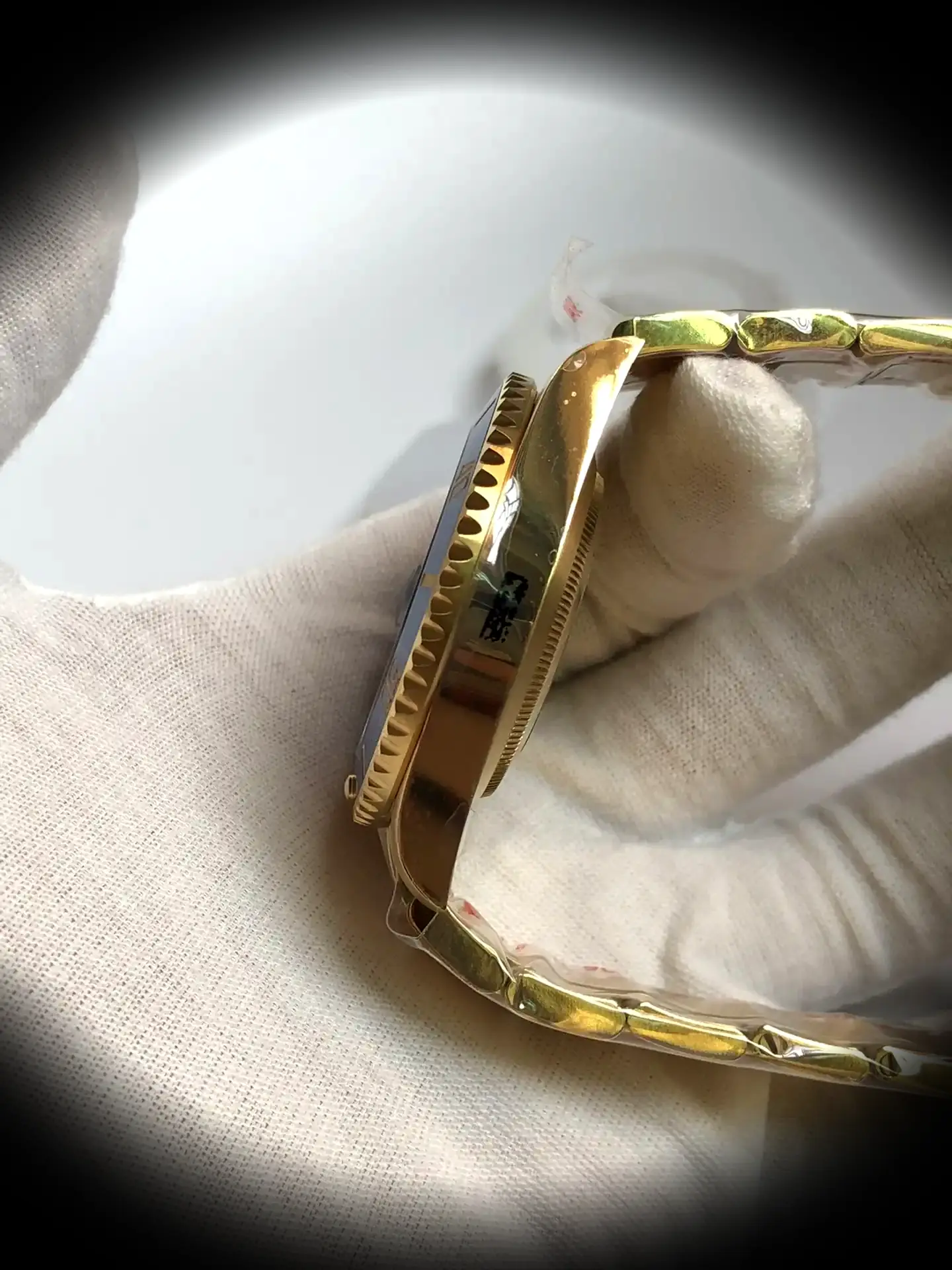 Rolex Submariner 116610LN Superclone Zifferblatt in blau — Lünette-Makro