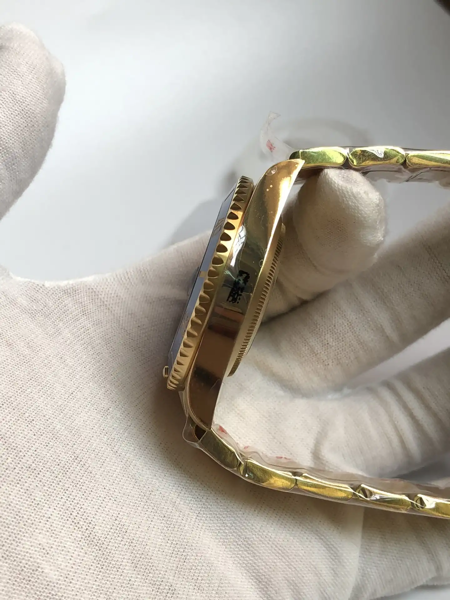 Rolex Submariner 116610LN Klon Zifferblatt in blau — Lünette-Makro