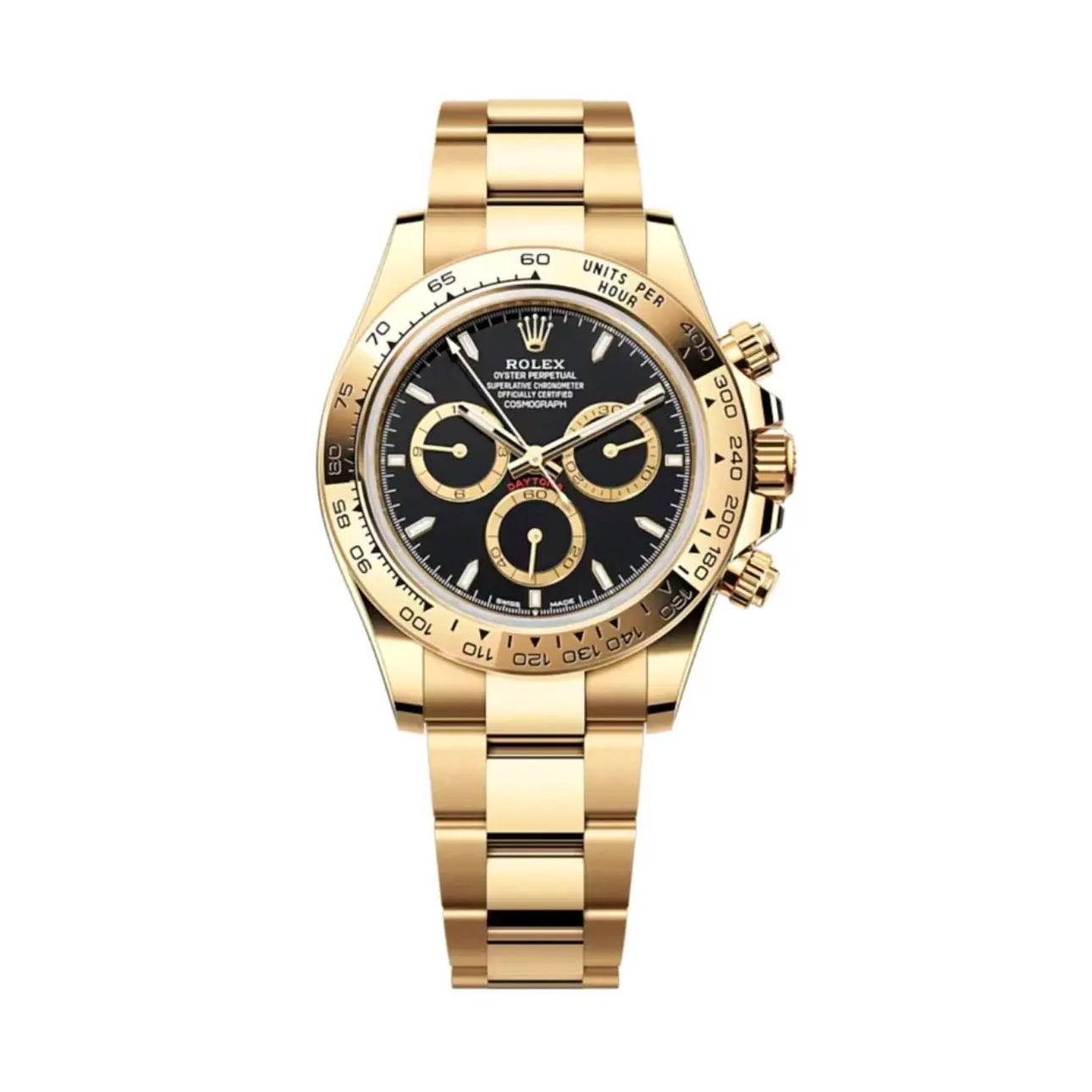 Rolex Daytona 126508 Super Clone Zifferblatt in schwarz, Vorderansicht