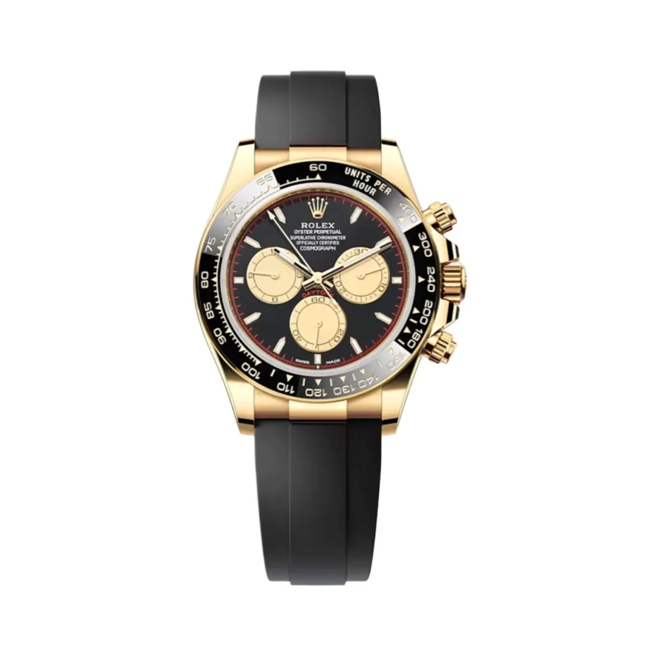 Rolex Daytona 126518LN Superclone Zifferblatt in intensivschwarz, Vorderansicht
