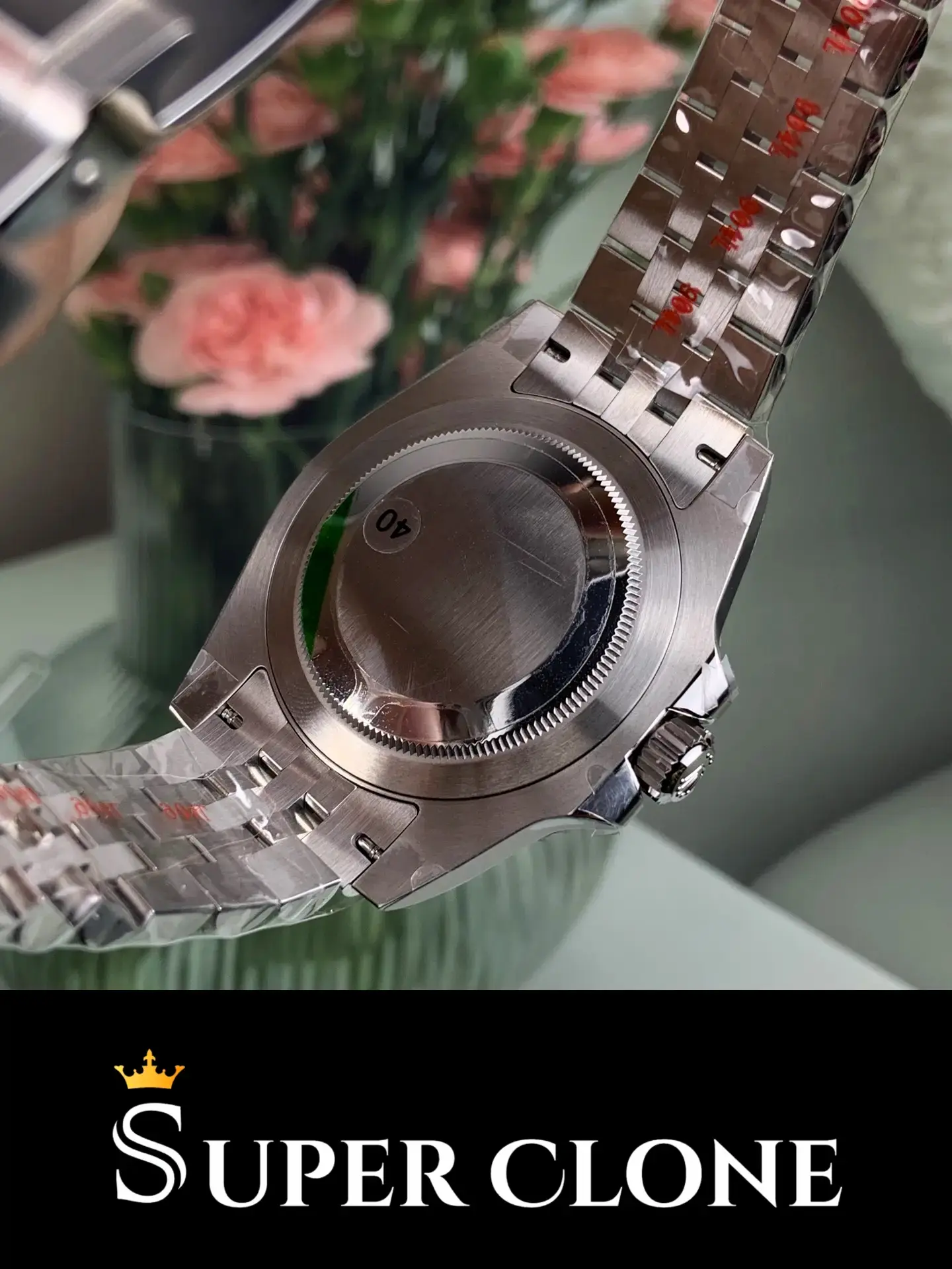 GMT-Master II 126710BLRO Pepsi, Gehäuseboden und Jubilee-Armband
