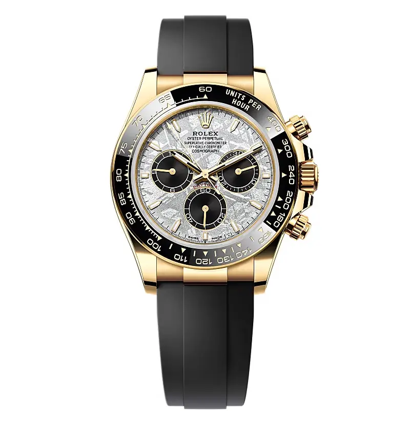 Rolex Daytona 126518LN ETA Klon Zifferblatt in meteorit und schwarz, Vorderansicht