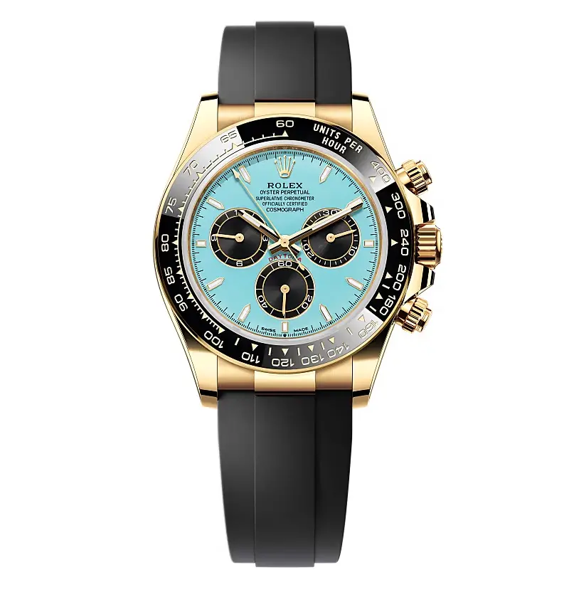 Rolex Daytona 126518LN Tiffany Superclone Zifferblatt in türkisblau und schwarz, Vorderansicht