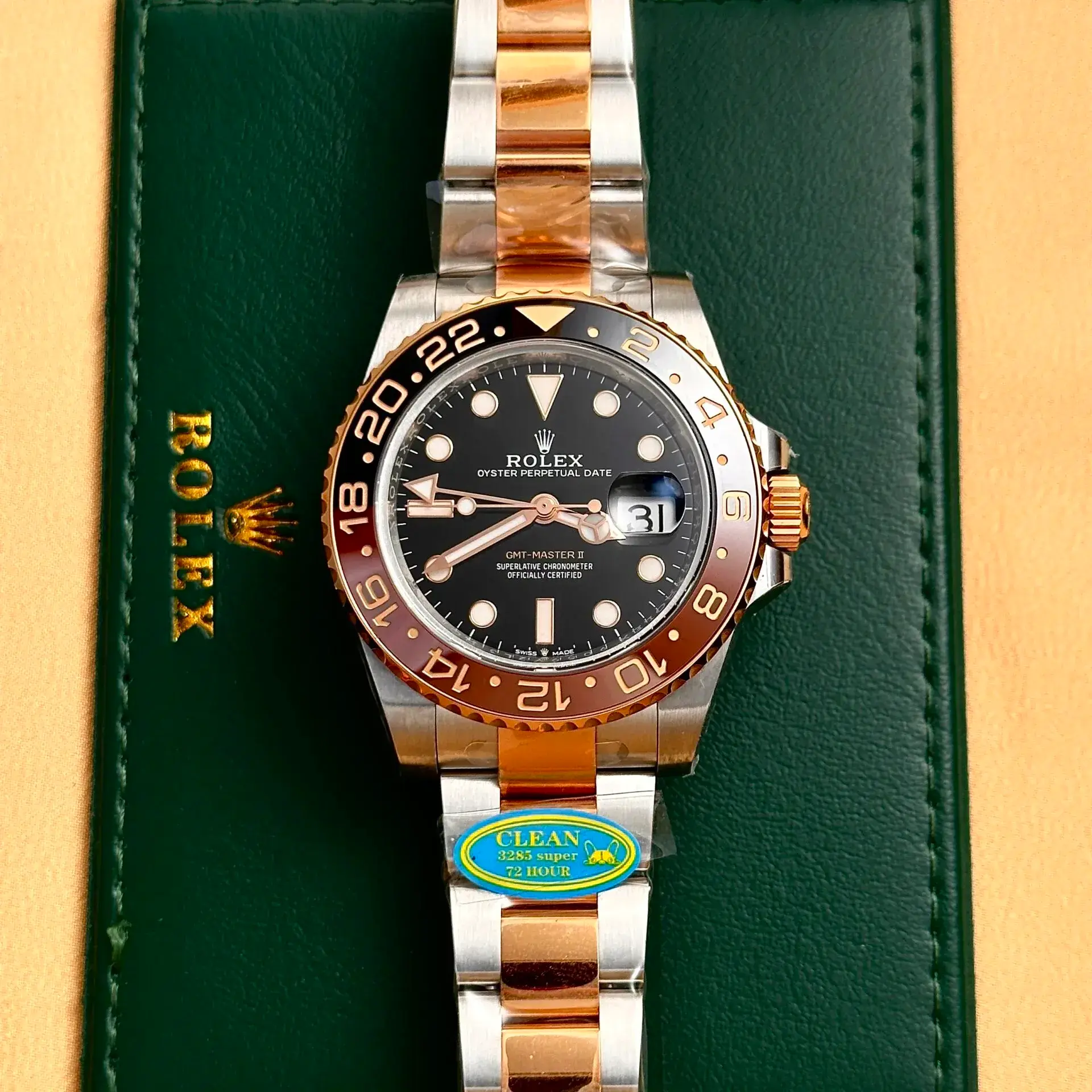 gmt-master 126711CHNR Super Clone - Gehäusebodenansicht