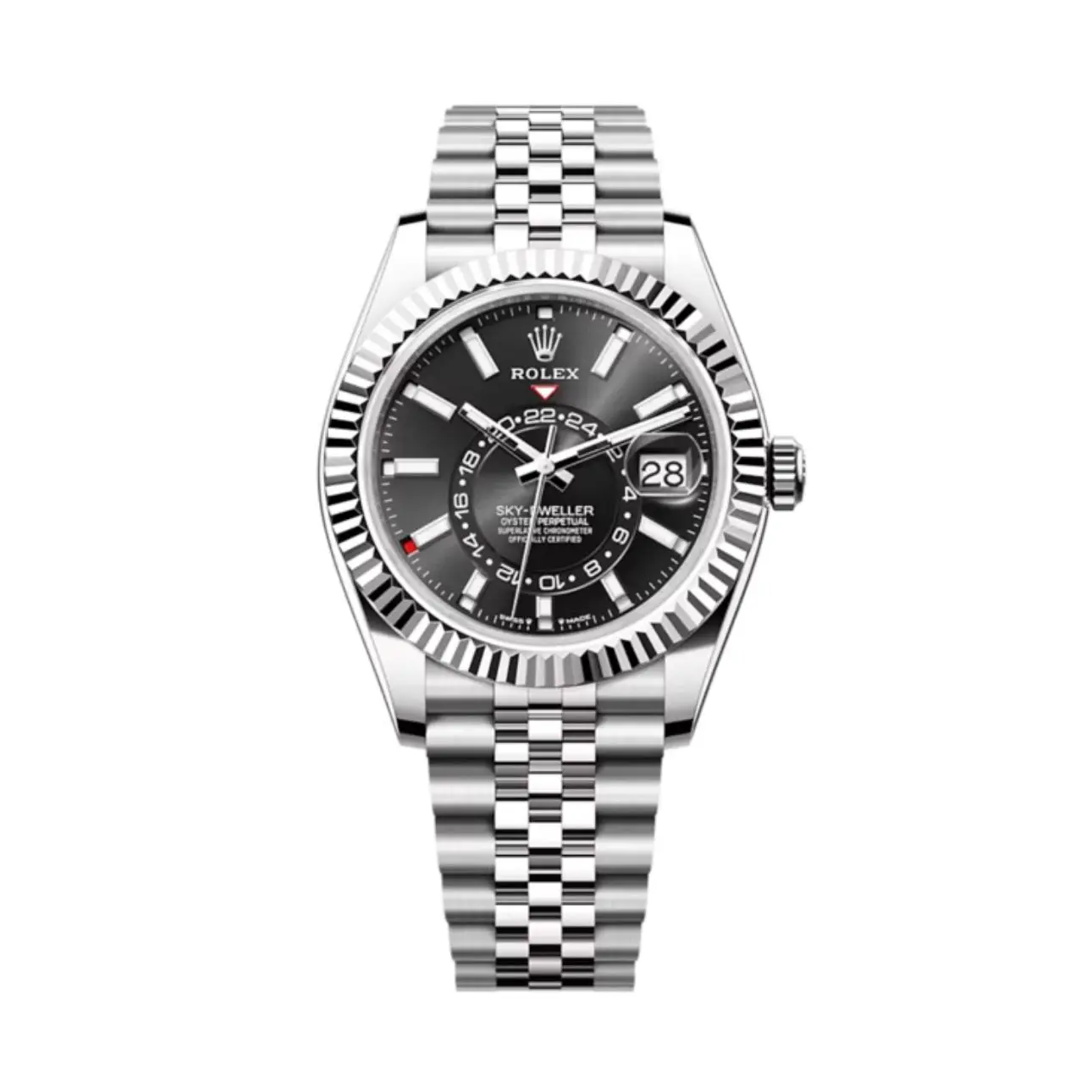 Rolex Sky-Dweller 42mm Leuchtendes Schwarz Zifferblatt Jubilee Ref. 336934