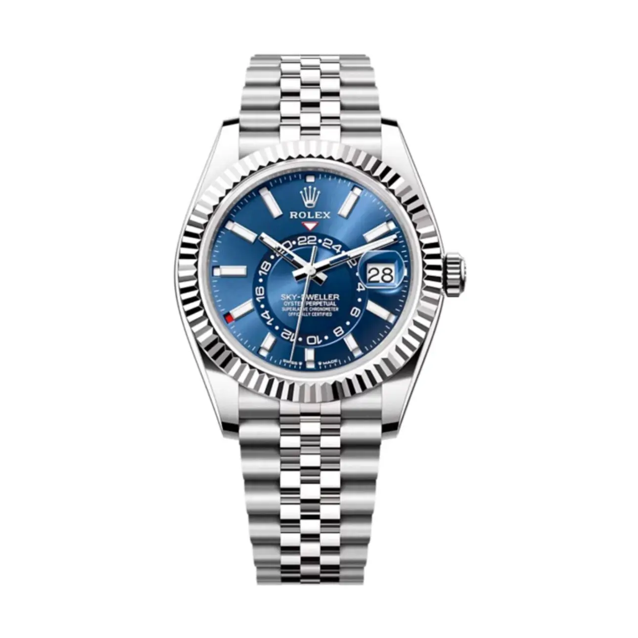 Rolex Sky-Dweller 42mm Leuchtendes Blau Zifferblatt Jubilee Ref. 336934