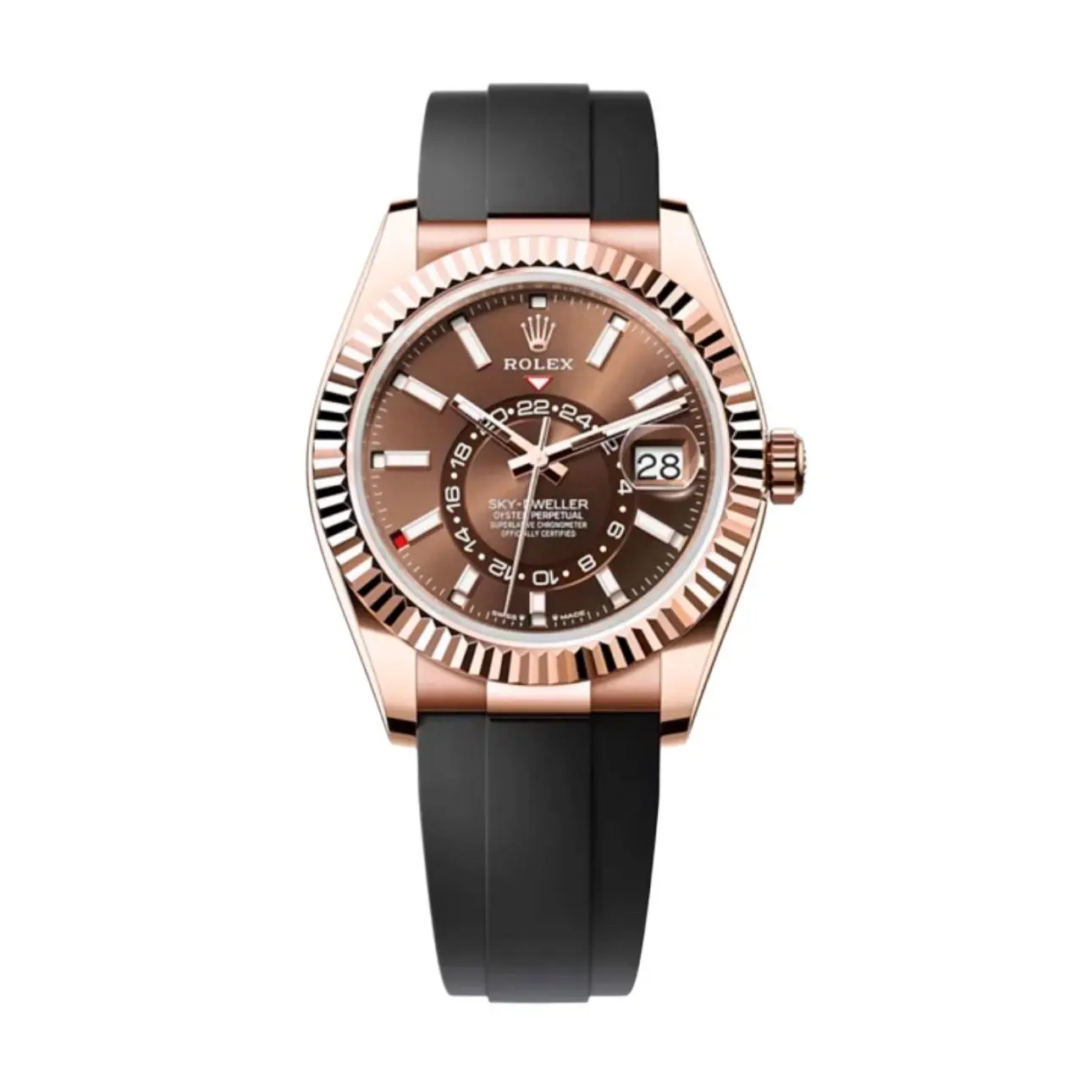 Rolex Sky-Dweller 42mm Schokolade Zifferblatt Everose Ref. 336235