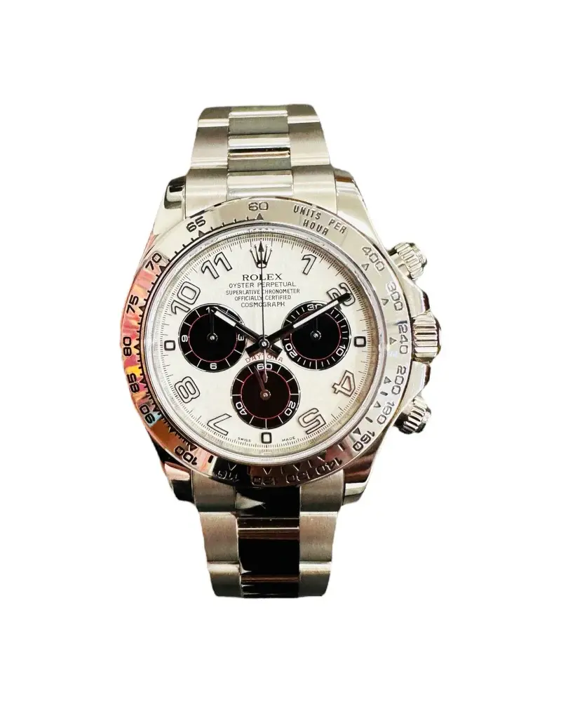 Rolex Daytona 116509 Panda 1:1 Super Clone Zifferblatt in weiß, Vorderansicht
