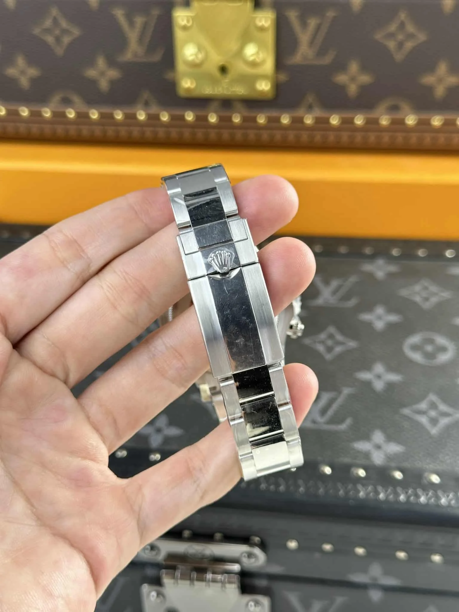 Rolex Daytona Super Clone 126500LN Panda, Lünetten-Detail mit Tachymeter-Skala