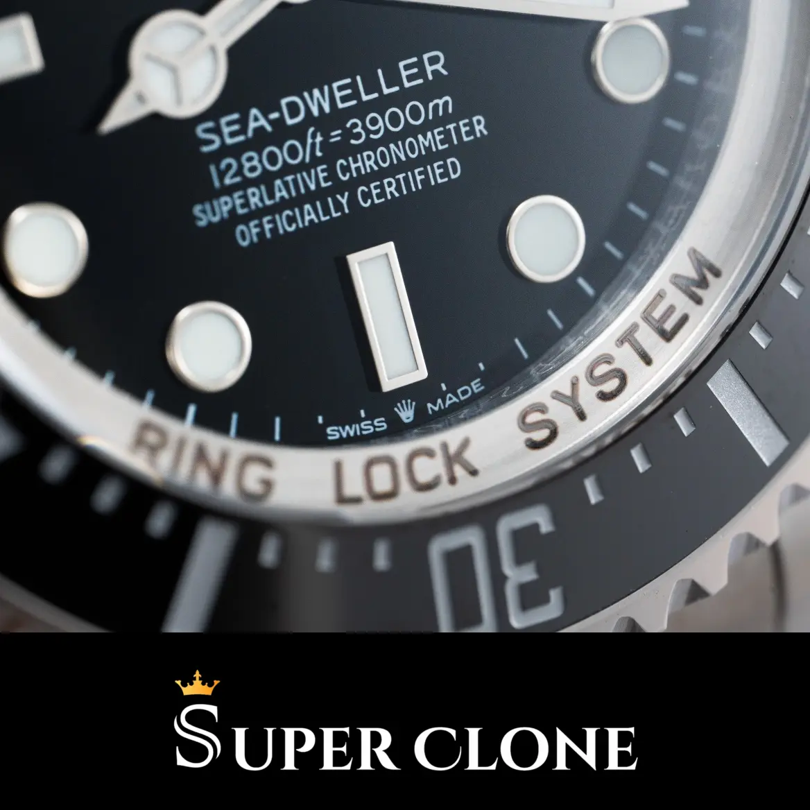 Rolex Deepsea Nachbildung 126660, Helium-Auslassventil bei 9 Uhr