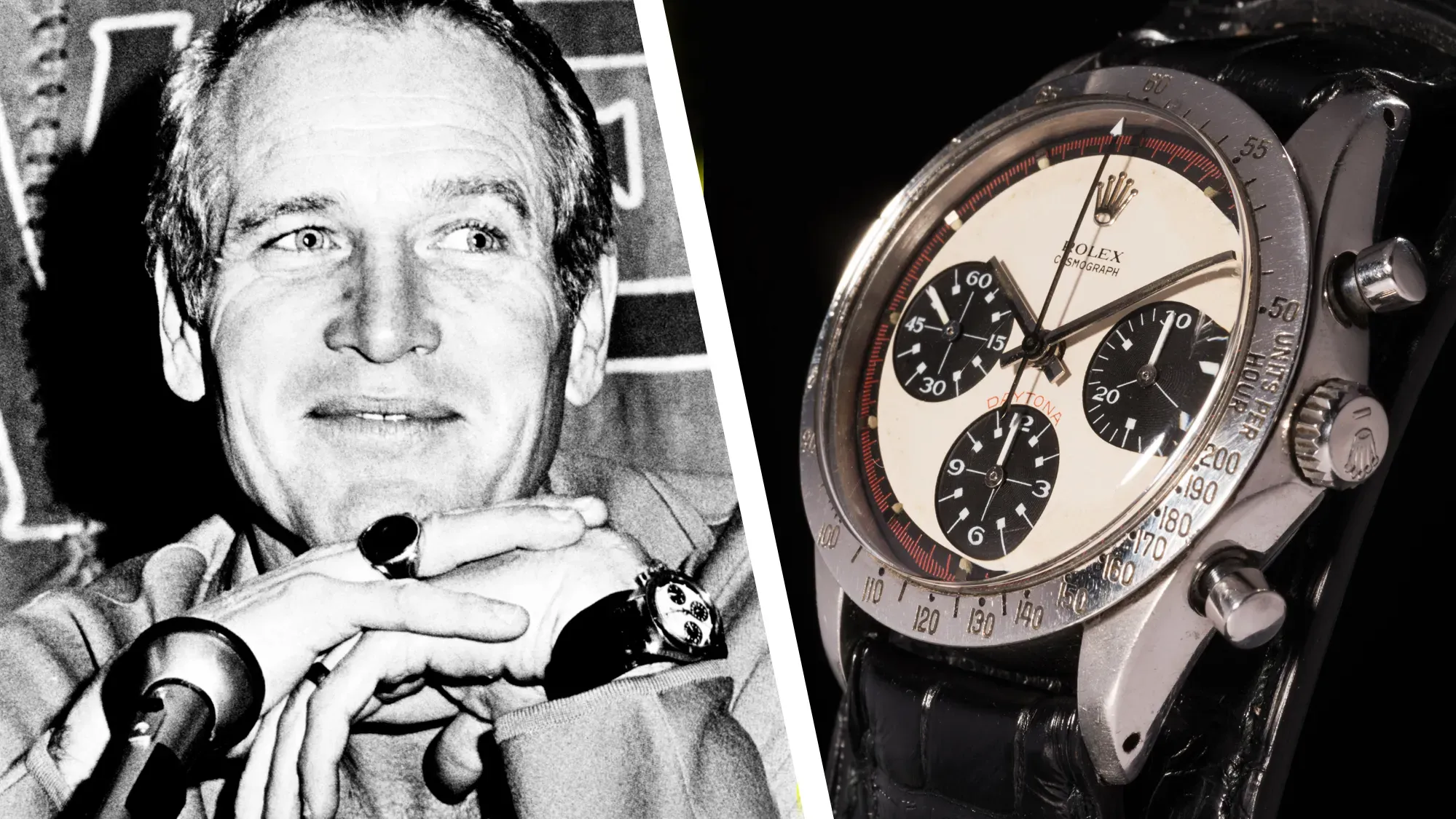 Paul Newman mit seiner berühmten Rolex Daytona