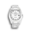 Rolex Datejust 116200 36mm Weiss Zifferblatt Automatikuhr - Frontansicht