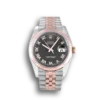 Rolex Datejust 116231 Schwarz Zifferblatt 36mm Stahl Rosa Gold Jubilee Automatikuhr - Frontansicht