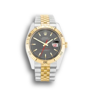 Rolex Datejust 116263 Turn-O-Graph 36mm Schwarz Zifferblatt Automatikuhr - Frontansicht