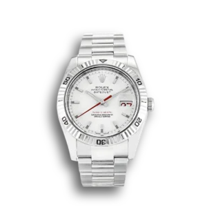 Rolex Datejust 116264 Turn-O-Graph Weiss Zifferblatt 36mm Automatikuhr - Frontansicht
