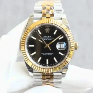 Rolex Datejust 126331 41mm Schwarz Zifferblatt Automatikuhr - Zifferblatt Nahaufnahme