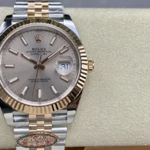 Rolex Datejust 126331 41mm Rosa Gold Zifferblatt Automatikuhr - Zifferblatt Nahaufnahme