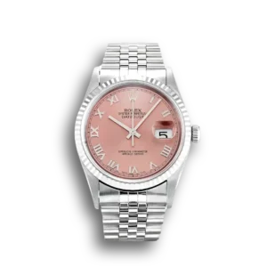 Rolex Datejust 16234 36mm Rosa Zifferblatt Automatikuhr - Frontansicht