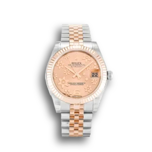 Rolex Datejust 178271 Mid-Size 31mm Rosa Blumen Zifferblatt Automatikuhr - Frontansicht