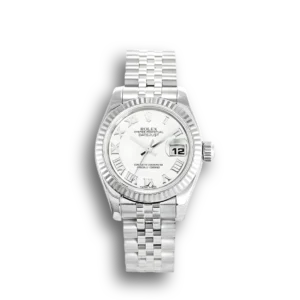 Rolex Datejust 179174 26mm Weiss Zifferblatt Automatikuhr - Frontansicht