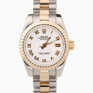 Rolex Datejust 26mm Weiss Zifferblatt SRL104 Automatikuhr - Frontansicht