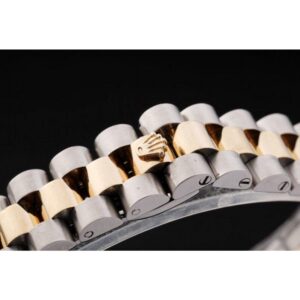 Rolex Datejust 26mm Weiss Zifferblatt SRL104 Automatikuhr - Krone und Luenette