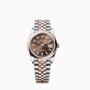 Rolex Datejust 36 mm Zifferblatt Schokolade 126201 Automatikuhr - Frontansicht