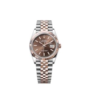 Rolex Datejust 36 mm Zifferblatt Schokolade 126231 Automatikuhr - Frontansicht