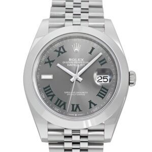Rolex Datejust 41mm Rhodium Zifferblatt 126300 “Wimbledon” Jubilee Automatikuhr - Frontansicht