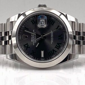 Rolex Datejust 41mm Rhodium Zifferblatt 126300 “Wimbledon” Jubilee Automatikuhr - Seitenansicht