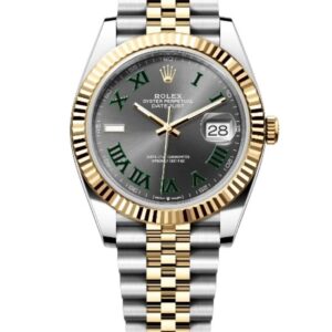 Rolex Datejust 41mm Rhodium Zifferblatt 126333 “Wimbledon” Flutted / Jubilee Automatikuhr - Frontansicht