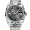 Rolex Datejust 41mm Rhodium Zifferblatt 126334 “Wimbledon” Flutted / Jubilee Automatikuhr - Frontansicht