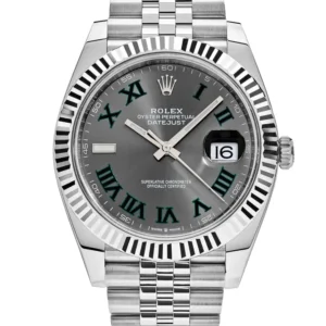 Rolex Datejust 41mm Rhodium Zifferblatt 126334 “Wimbledon” Flutted / Jubilee Automatikuhr - Frontansicht